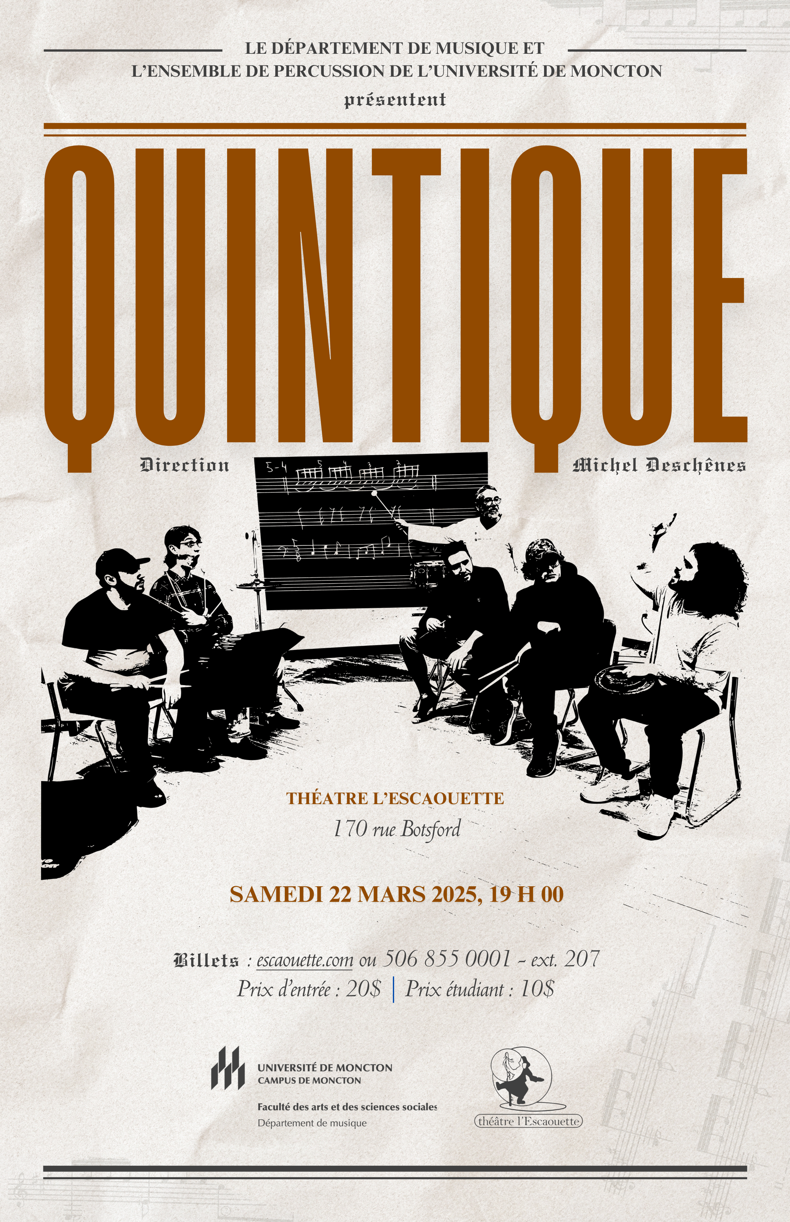 Affiche - Ensemble de percussion (brun) V2